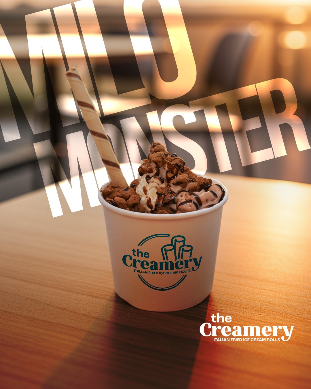 Italian Fried Ice Cream Rolls Event Setup