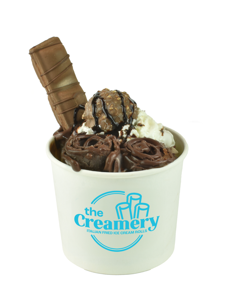 The Creamery PH - Ferrero Rocher x Kinder Fried Ice Cream Rolls - SOMO Market Bacoor